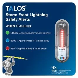 Talos Standard Lightning Detector W/14"X14" Safety Information Sign