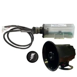 Talos Remote Housing Lightning Detection System W/20' Cable & External Horn - Black Round Indicator & 45' Horn Cable