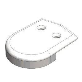Taco 2" Rub Rail End Cap - White