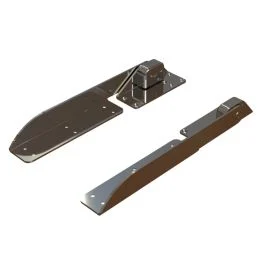 Taco Command Ratchet Hinge - 18-1/2" - 316 Stainless Steel Polished W/Hard Stop