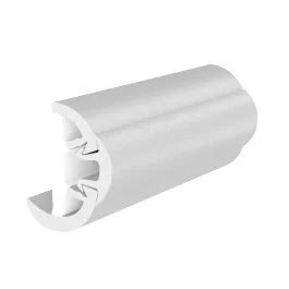 Taco Suproflex Rub Rail Kit W/Flex Vinyl Overlay Insert - 1-5/8"H X 7/8"W X 60'L - White W/White Insert
