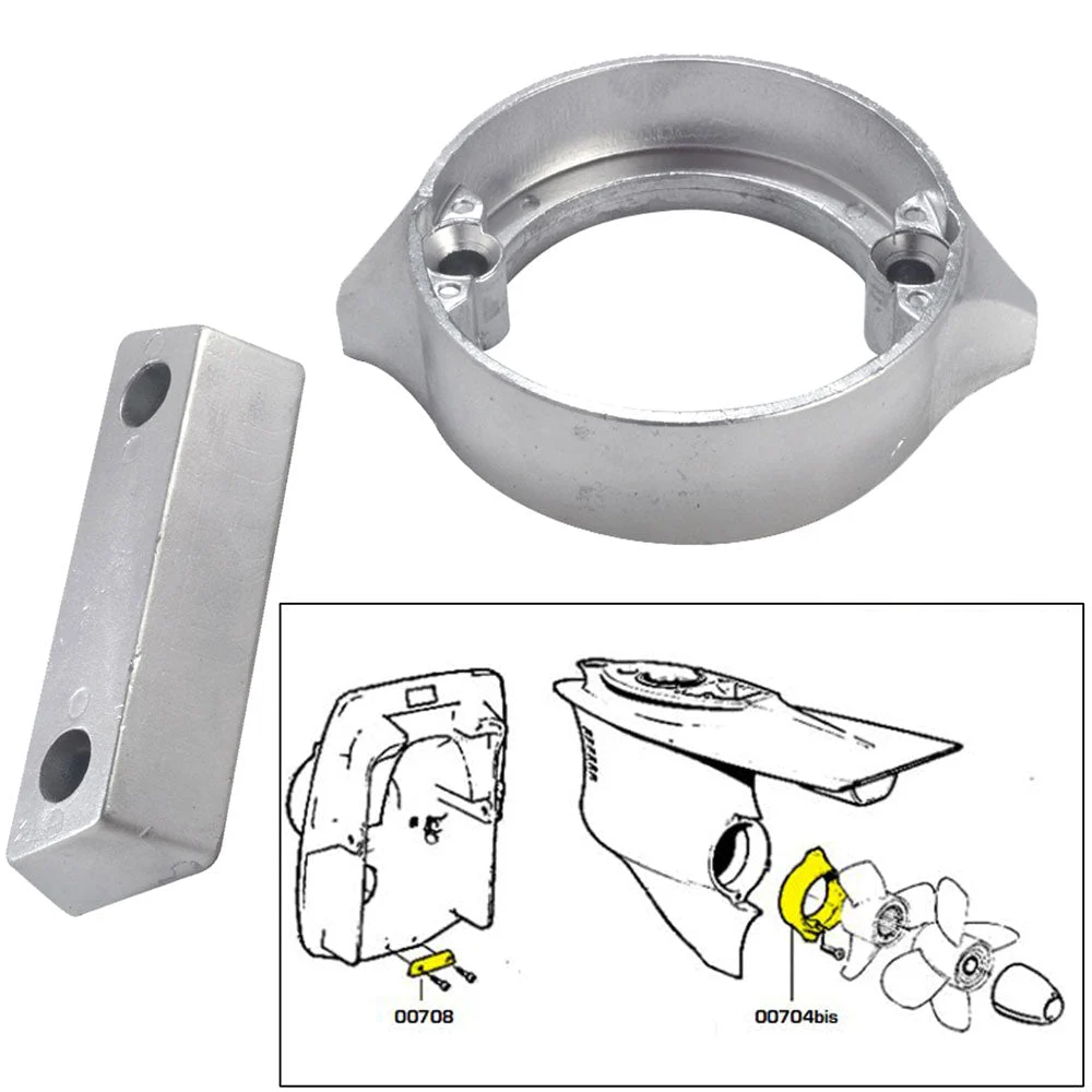 Tecnoseal Anode Kit w/Hardware - Volvo Duo-Prop 290 - Zinc – Marine Boat Replacement Part