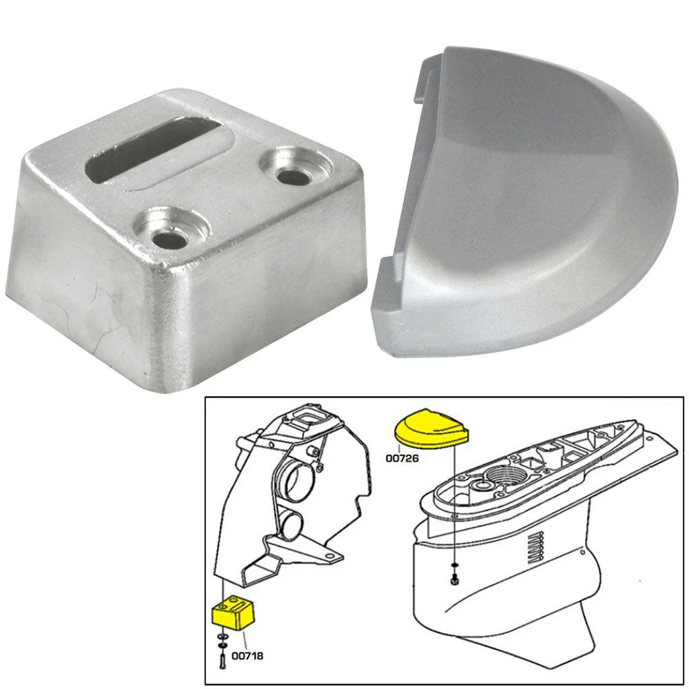 Tecnoseal Anode Kit w/Hardware - Volvo SX - Zinc – Marine Boat Replacement Part
