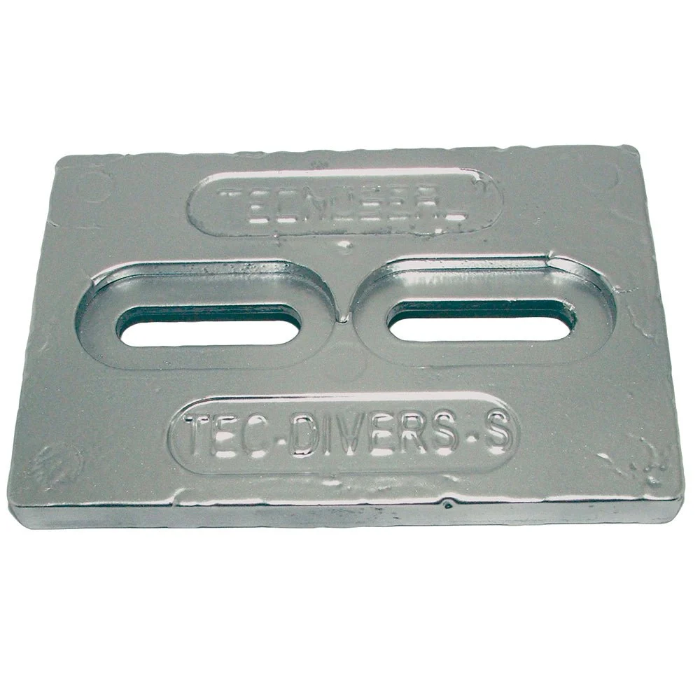 Tecnoseal Mini Aluminum Plate Anode 6" x 4" x 1/2" – Marine Boat Replacement Part