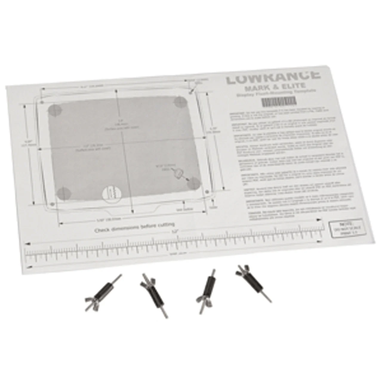 Lowrance 000-10028-001 Flush-Mount Kit for 5" Elite/Mark Series Displays - 000-10028-001