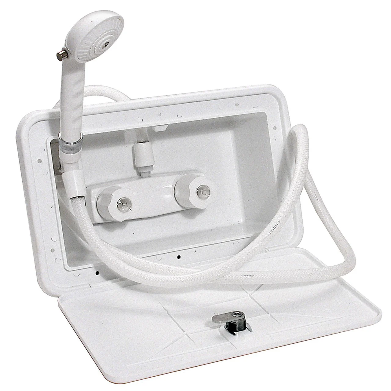 Phoenix Faucets by Valterra PF266201 Exterior Shower Kit Box with 59" Vinyl Hose - White - PF266201
