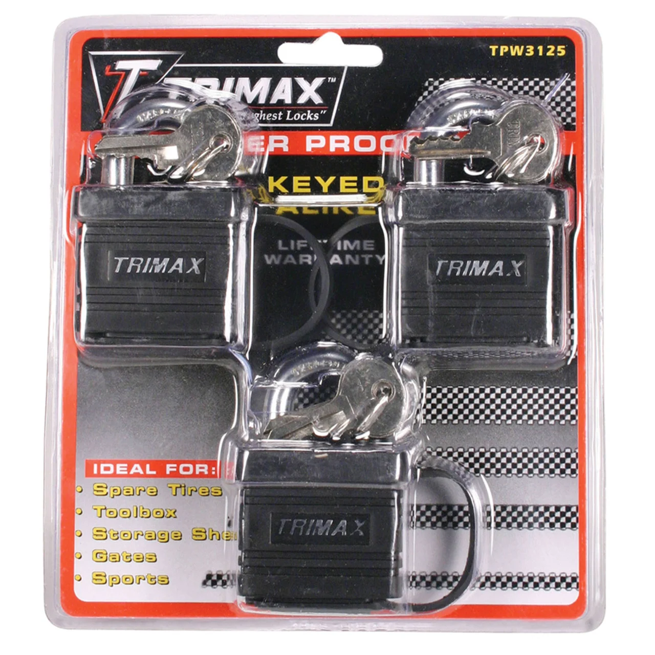 Trimax TPW3125 Weatherproof Keyed Alike Locks - TPW3125