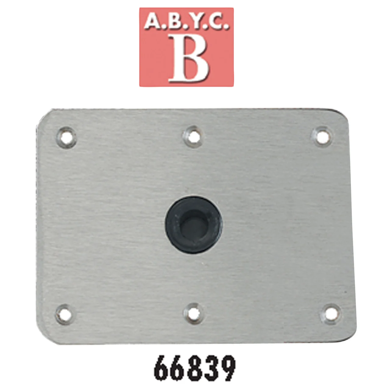 Attwood 66839 Lock'N-Pin 3/4" Pin Base - Stainless Steel with Nylon Bushing, Non-Threaded - 6" x 8" - 66839