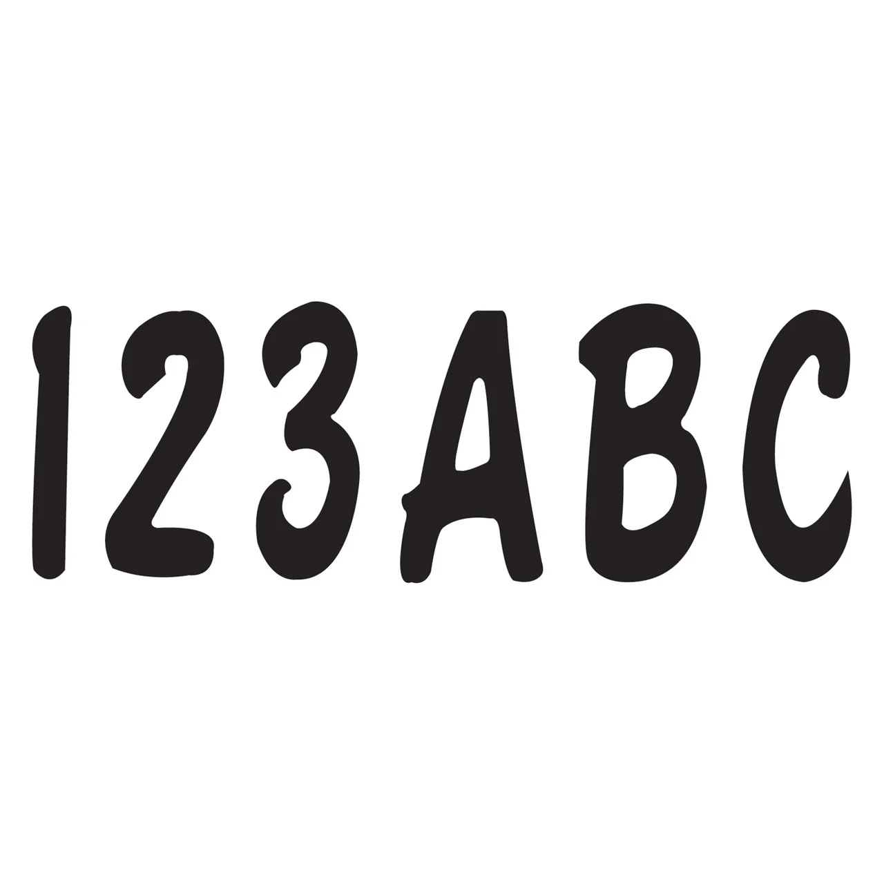 Hardline BLK200EC 200 Series 3" Letter/Number Kit - Solid Black - BLK200EC