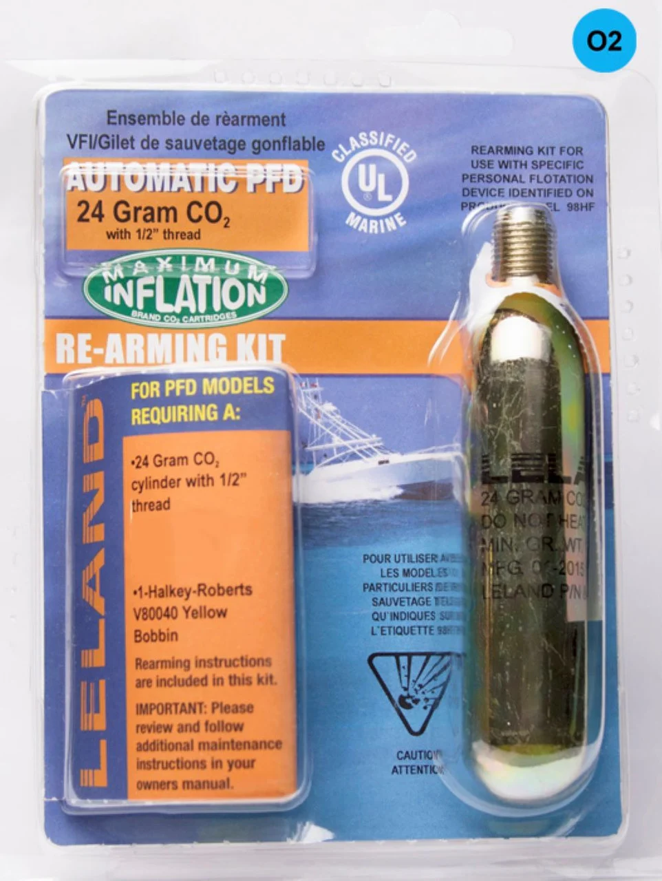 Maximum Inflation V95000-84204z Leland 24-gram Inflatable Life Vest Rearming Kit  For V95000 Series - Auto - V95000-84204Z