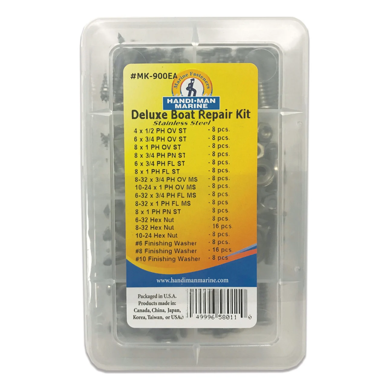 Handi-Man Marine MK-900 Deluxe Boat Repair 168 Piece Kit - MK-900