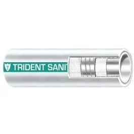 Trident Marine 1-1/2" X 50' Coil Premium Marine Sanitation Hose - White W/Green Stripe