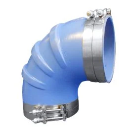 Trident Marine 6" Id 90-Degree Blue Silicone Molded Wet Exhaust Elbow W/4 T-Bolt Clamps