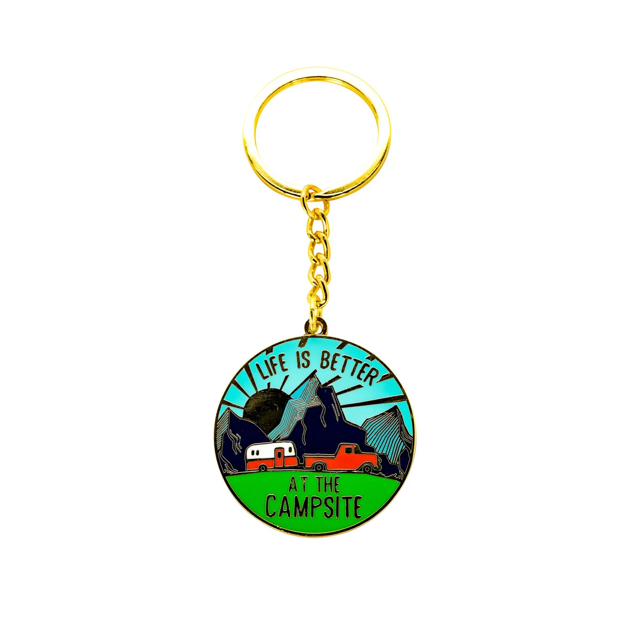 Camco 53289 "Life is Better at the Campsite" Keychain - Sunrise - 53289