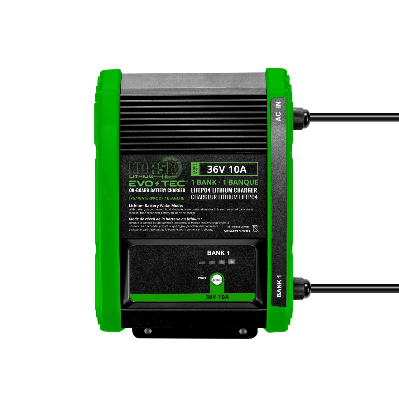Norsk Ncac11008 Evo-tec 36v 10a " 1 Bank On-board Charger - NCAC11008