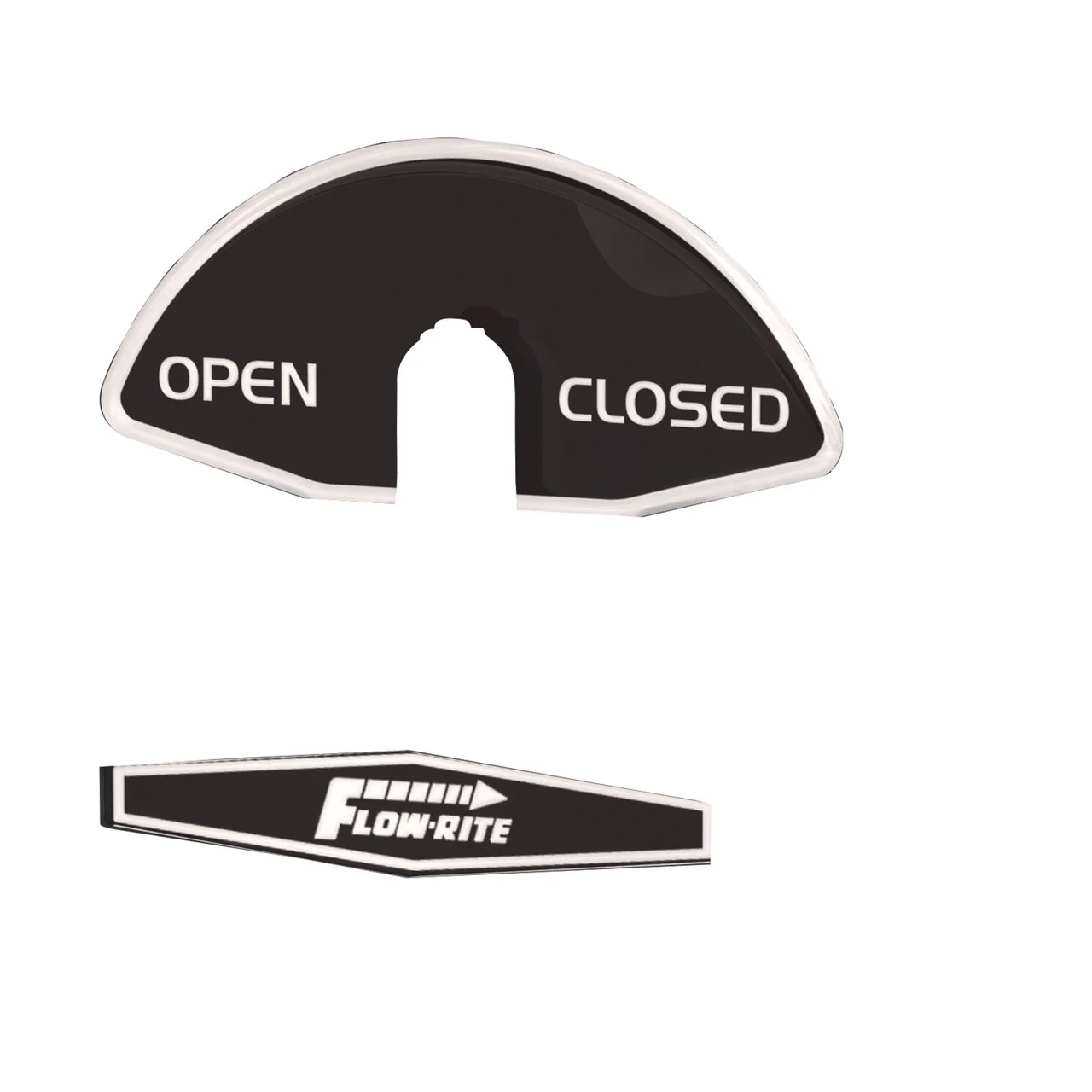 Flow-Rite MD-DCL-001-WHT System 1 Actuator Open/Closed - Replacement Decal, Black/White - MD-DCL-001-WHT