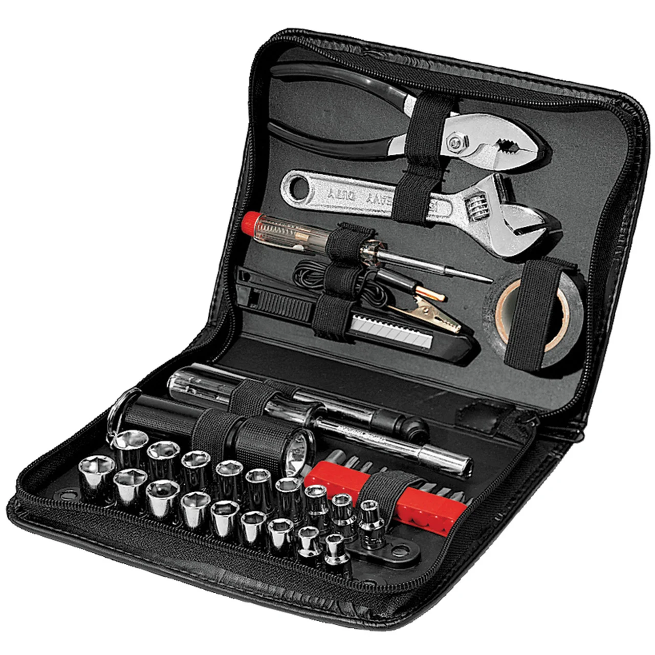 Wilmar W1197 Compact Automotive Tool Kit with Zipper Case - 38 Piece - W1197
