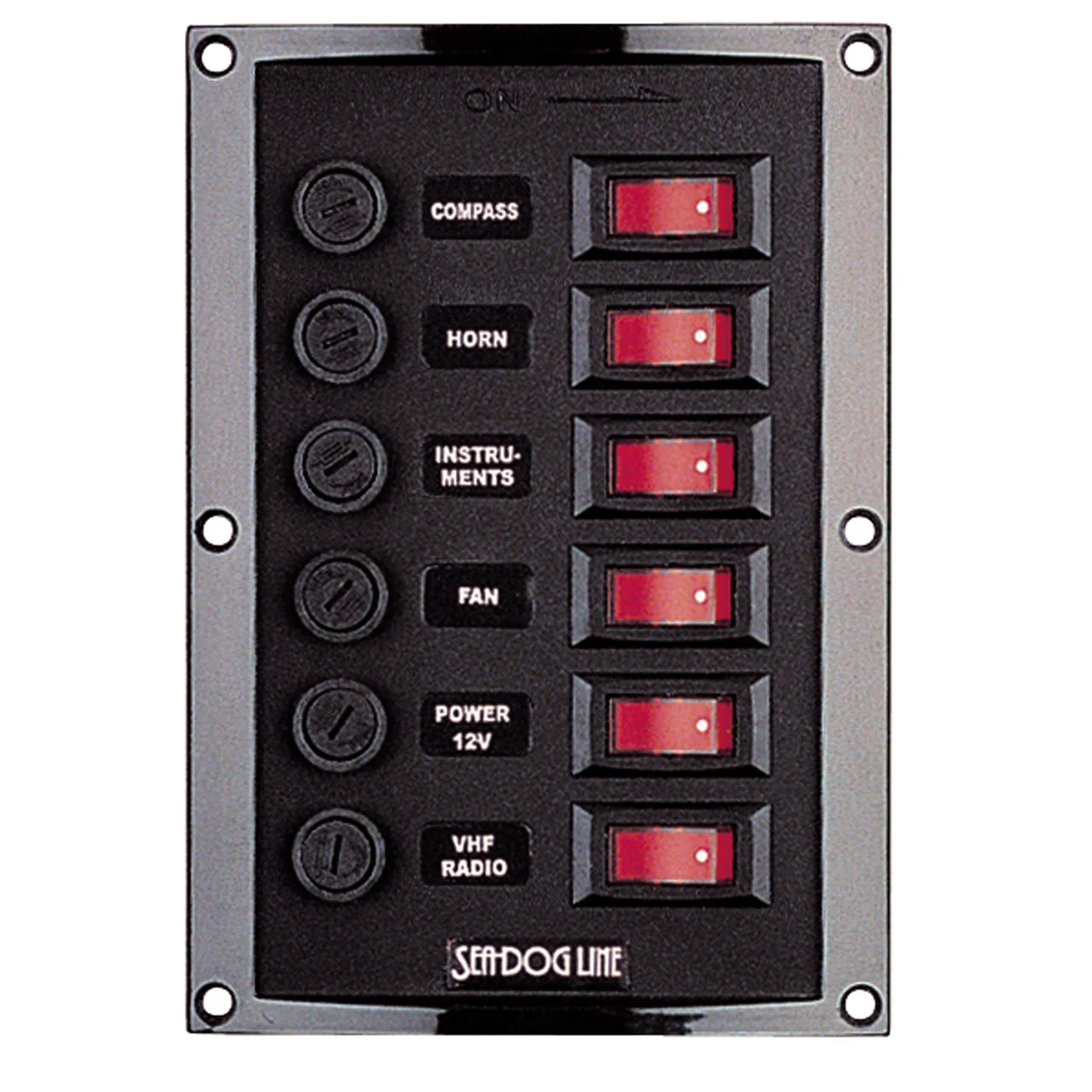 Sea-Dog 424110-1 Line Vertical 6 Gang Panel - 424110-1