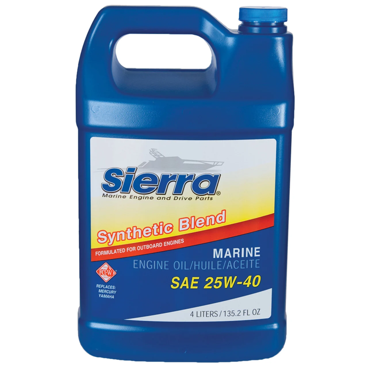 Sierra 18-9440-3 25W40 Synthetic Blend 4-Stroke Outboard Oil 4 Liter - 18-9440-3