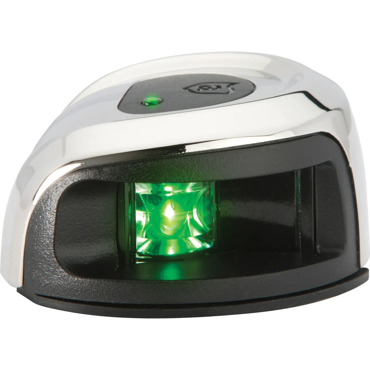 Attwood NV2012SSG-7 Deck Mount Round Sidelights - Starboard, Stainless Steel - NV2012SSG-7