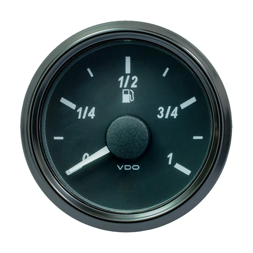 Vdo SingleViu 52mm (2-1/16") Fuel Level Gauge - Euro - 90-5 Ohm – Marine Electrical Replacement Part