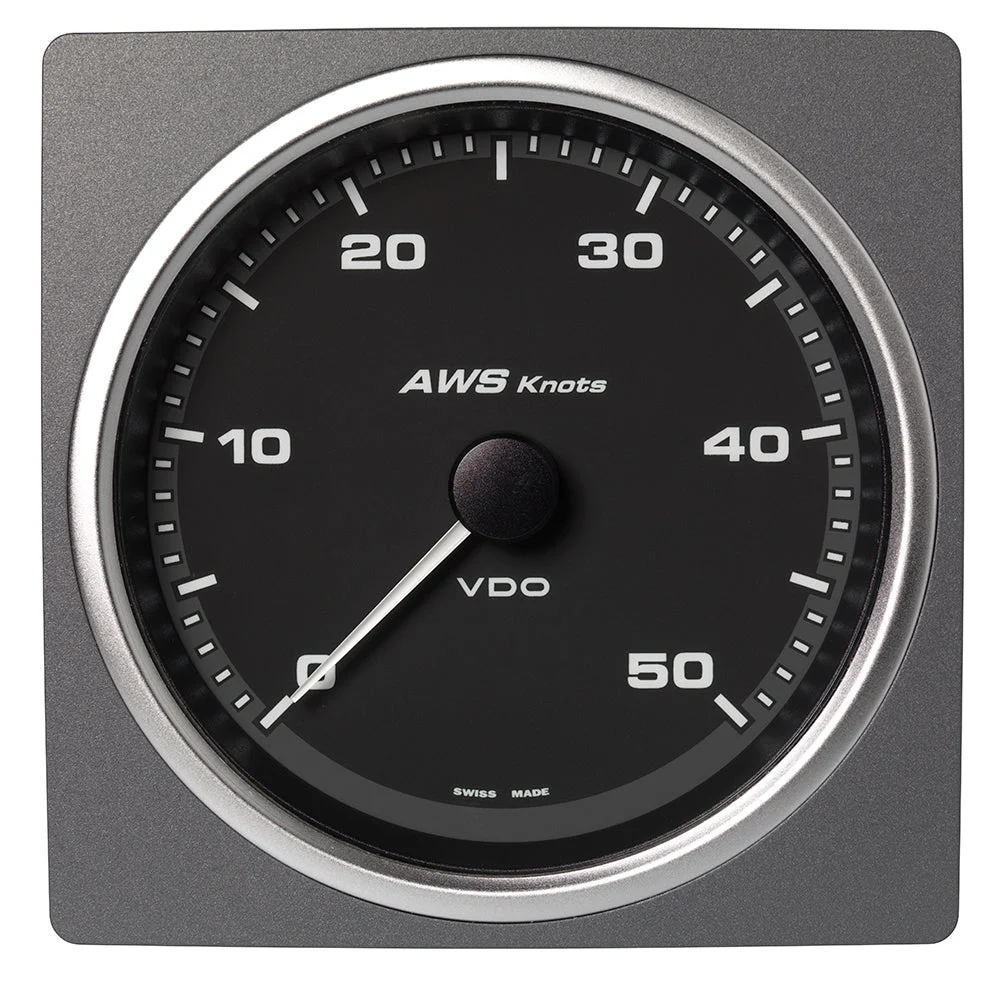 Veratron 4-3/8" (110mm) AcquaLink® Apparent Wind Angle 0-50 Knots - 12/24V - Black Dial & Bezel