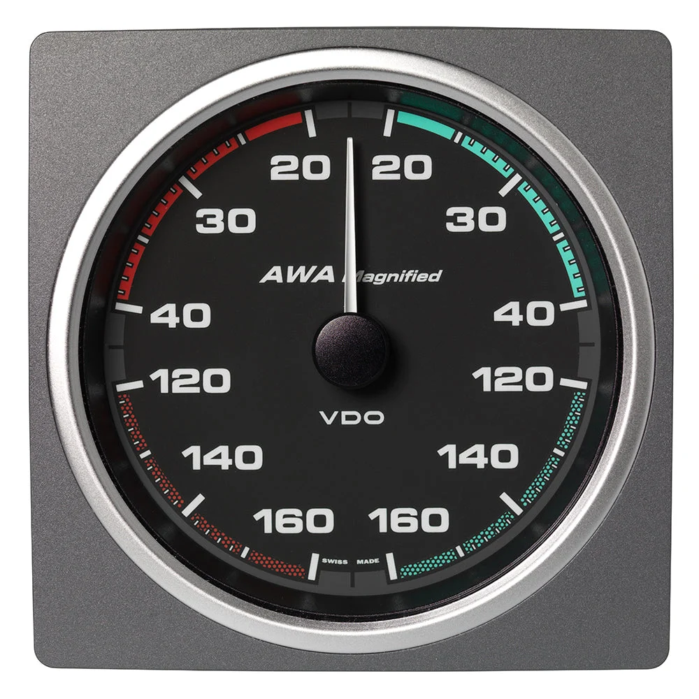 Veratron 4-3/8" (110mm) AcquaLink® Apparent Wind Angle Magnified 360° - 12/24V - Black Dial & Bezel