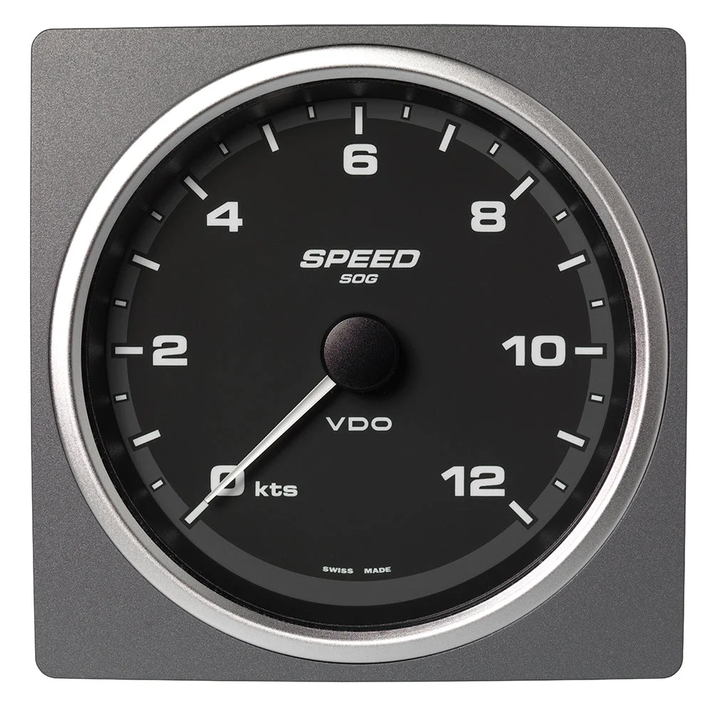 Veratron 4-3/8" (110mm) AcquaLink&reg; Speed Over Ground 12 Knots - 12/24V - Black Dial & Bezel
