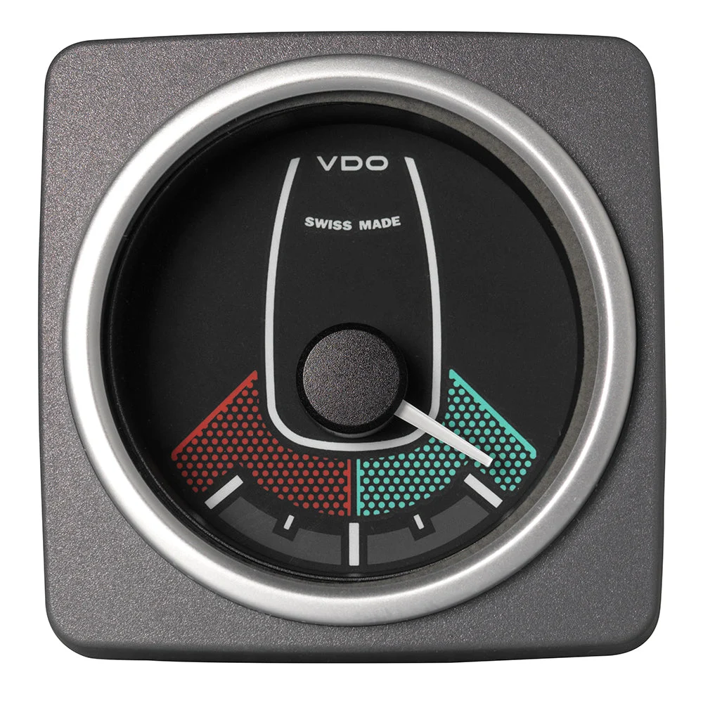 Veratron 52 MM (2-1/16") AcquaLink Rudder Angle Gauge 90° - Black Dial & Bezel