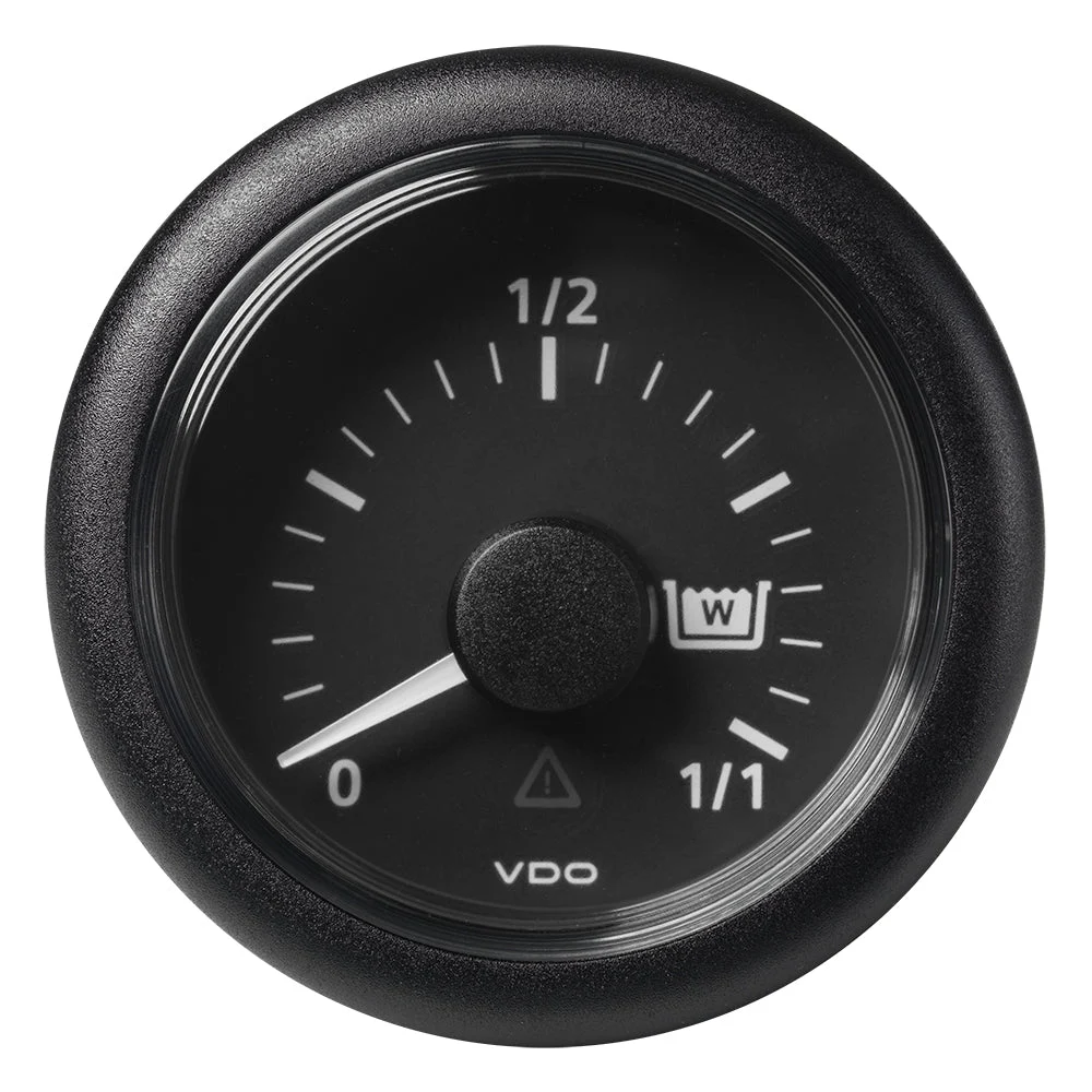 Veratron 52MM (2-1/16") ViewLine Waste Water - 0 to 1/1 - Black Dial & Bezel