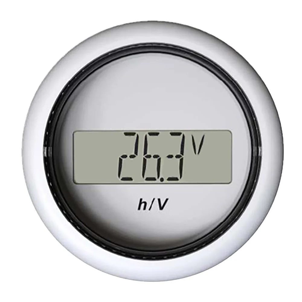 Veratron Outboard 52MM (2-1/16") ViewLine Hour Counter-Voltmeter - White