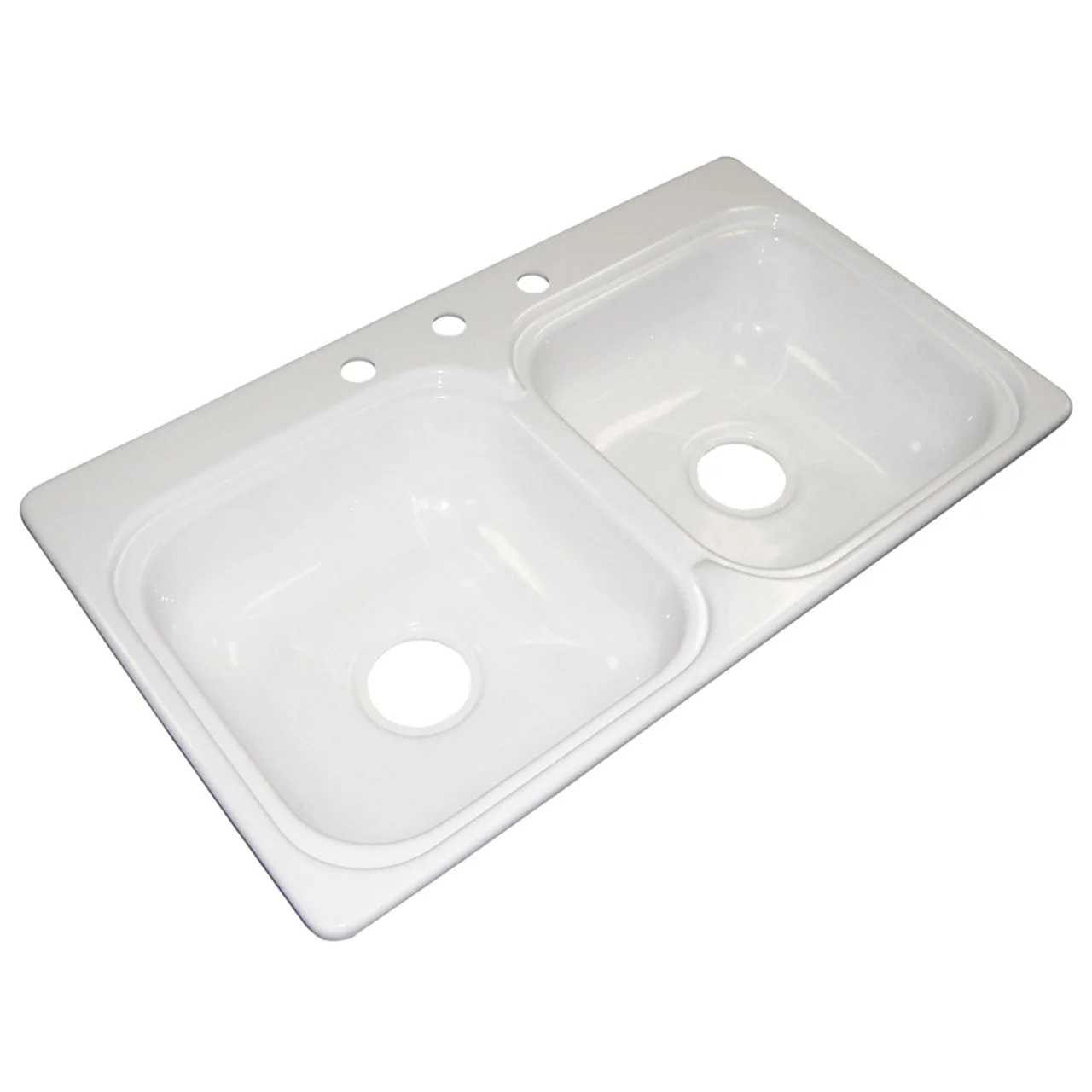 Better Bath W331973-SPK Acrylic Double Sink Cover - Large, White - 209753