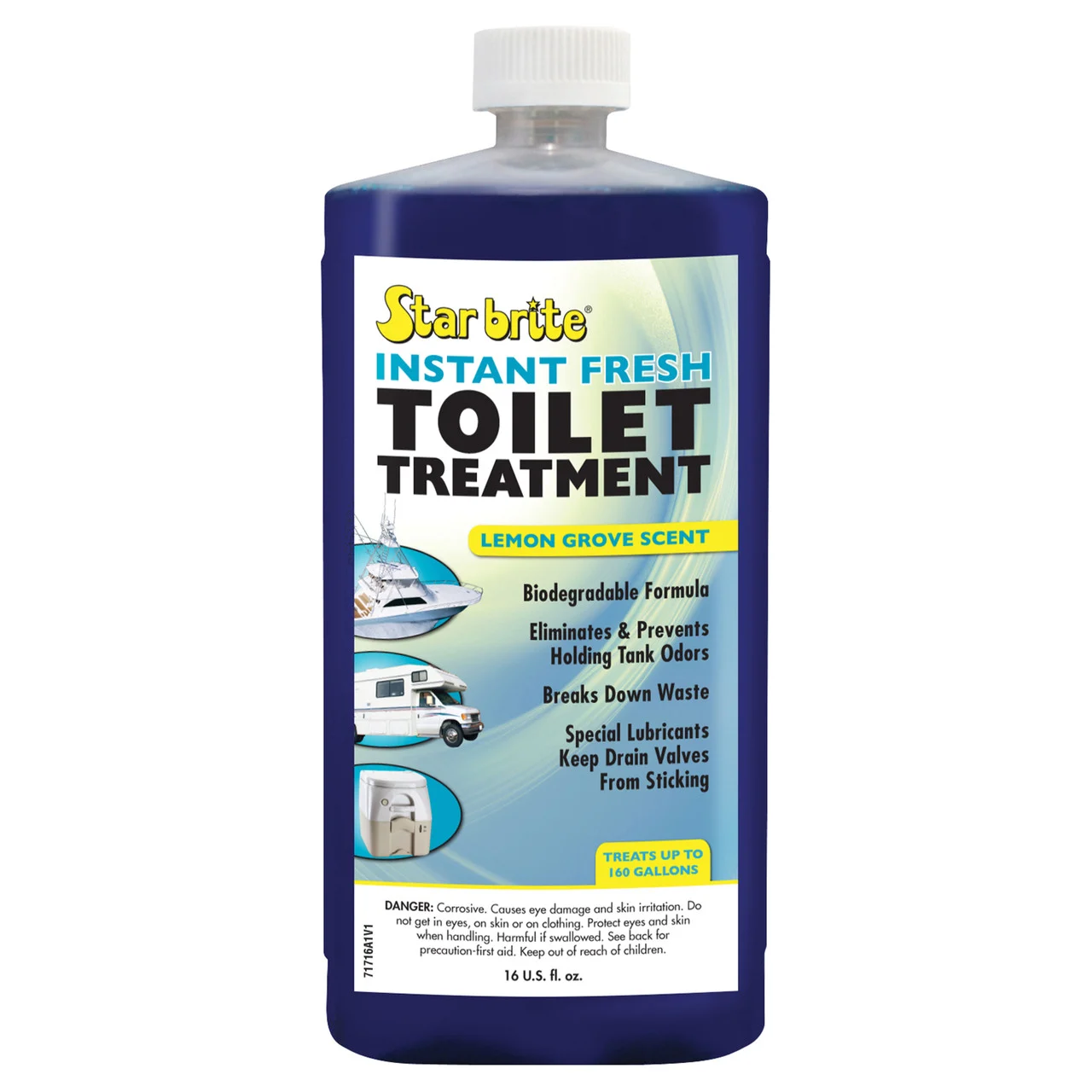 Star brite 071716 Instant Fresh Toilet Treatment - Lemon Scent, 16 oz - 71716