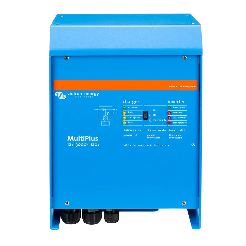 Victron MultiPlus Inverter/Charger 12V DC - 3000W - 120V AC w/120AMP Battery Charger - 50AMP Transfer Switch (UL LISTED)