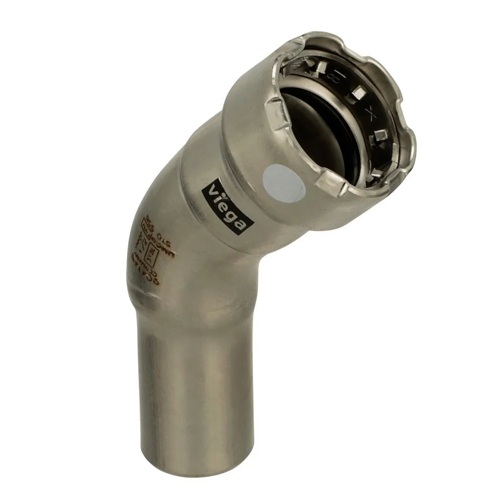 Viega MegaPress 316 FKM 1-1/2" 45 Degree Street Elbow – Marine Boat Replacement Part