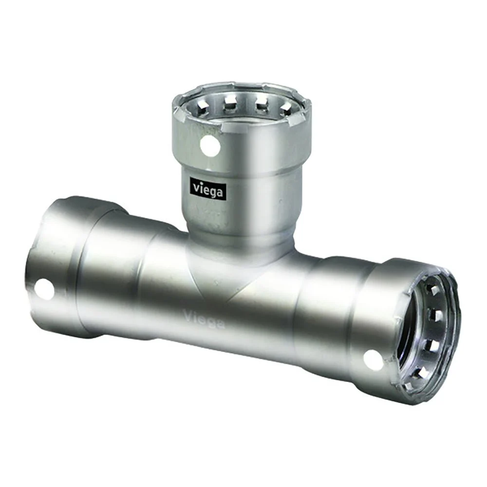 Viega MegaPress 3/4" Stainless Steel 304 Tee - Triple Press Connection - Smart Connect Technology – Marine Boat Replacement Part