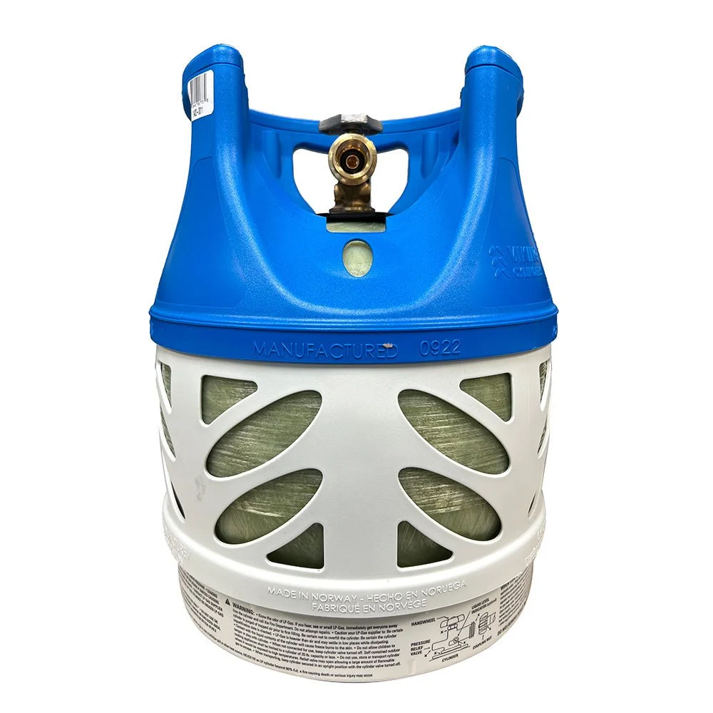 Viking Cylinders 11lb Vertical Fiberglass Composite LPG Cylinder w/Type 1 Valve - OPD, DOT, TC Approved – Marine Boat Replacement Part