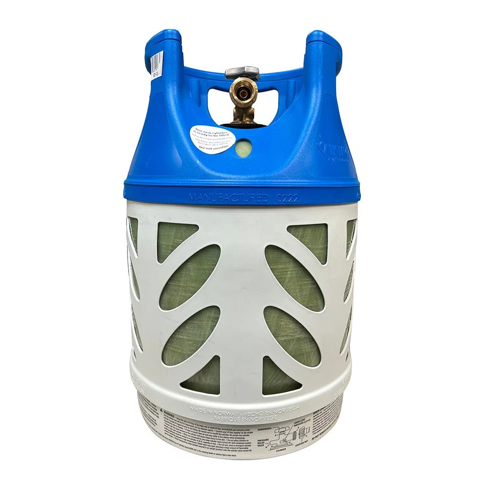 Viking Cylinders 17lb Vertical Fiberglass Composite LPG Cylinder w/Type 1 Valve - OPD, DOT, TC Approved – Marine Boat Replacement Part