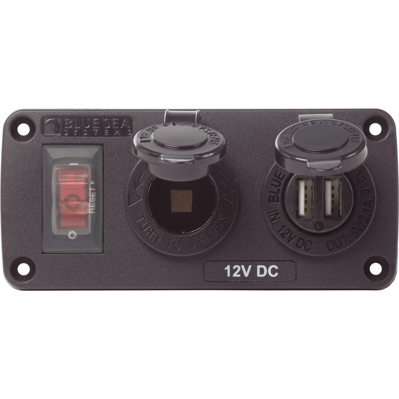 Blue Sea Systems 4363-BSS Panel ACC H2OUSB & SCKT - 4363-BSS