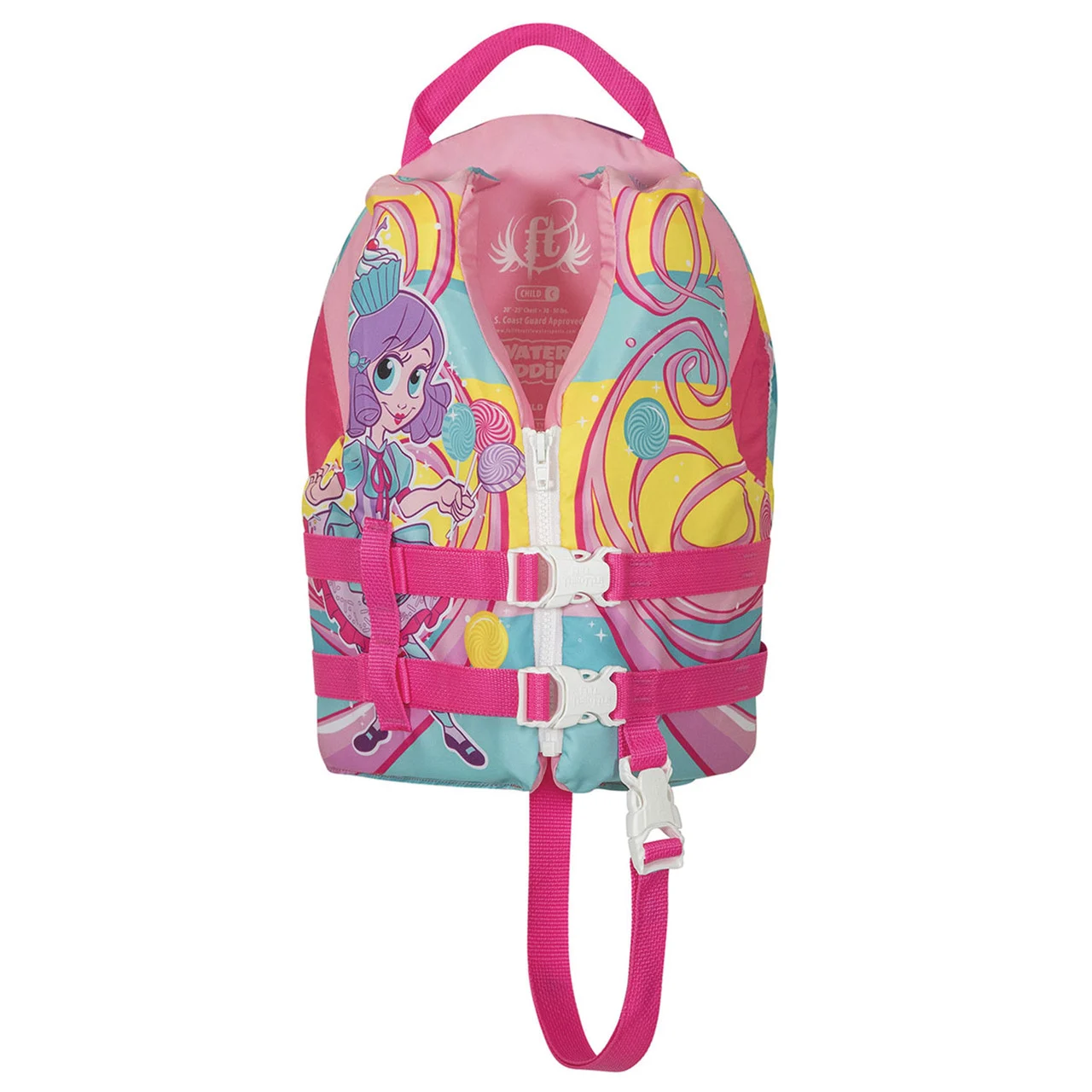 Full Throttle 104300-105-001-17 Child Water Buddies Vest - Princess - 104300-105-001-17