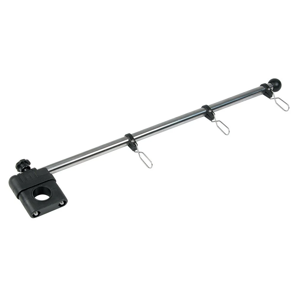Whitecap 17" Rail Mount Flag Pole - 1/2" Diameter, Stainless Steel Staff Nylon Mount – Marine Boat Replacement Part