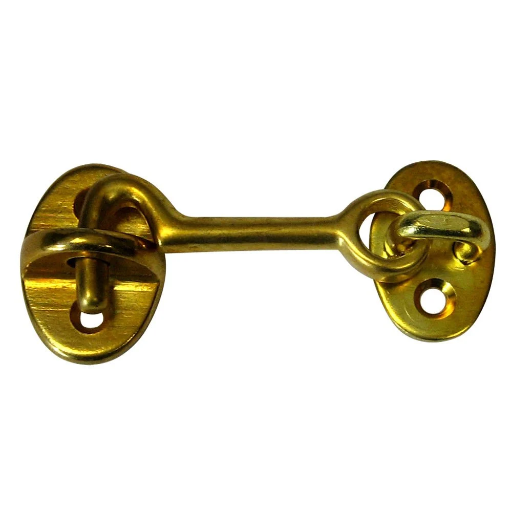 Whitecap Cabin Door Hook - Polished Brass - 2" – Marine Boat Replacement Part