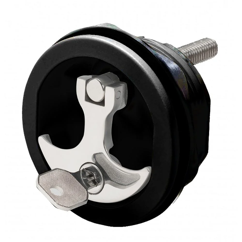 Whitecap Compression Handle CP Zamac/Black Nylon Locking Fresh Water Use Only – Marine Boat Replacement Part