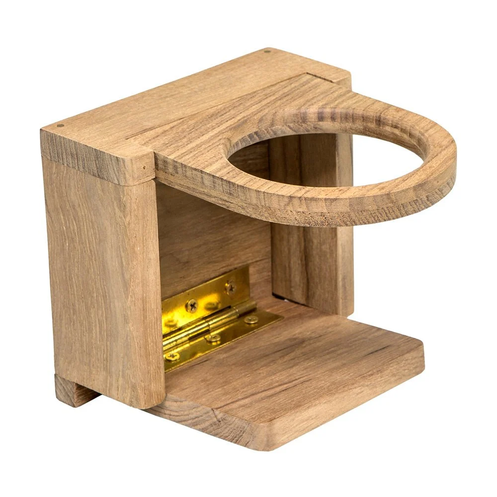 Whitecap Teak Folding Drink Holder – Marine Boat Replacement Part