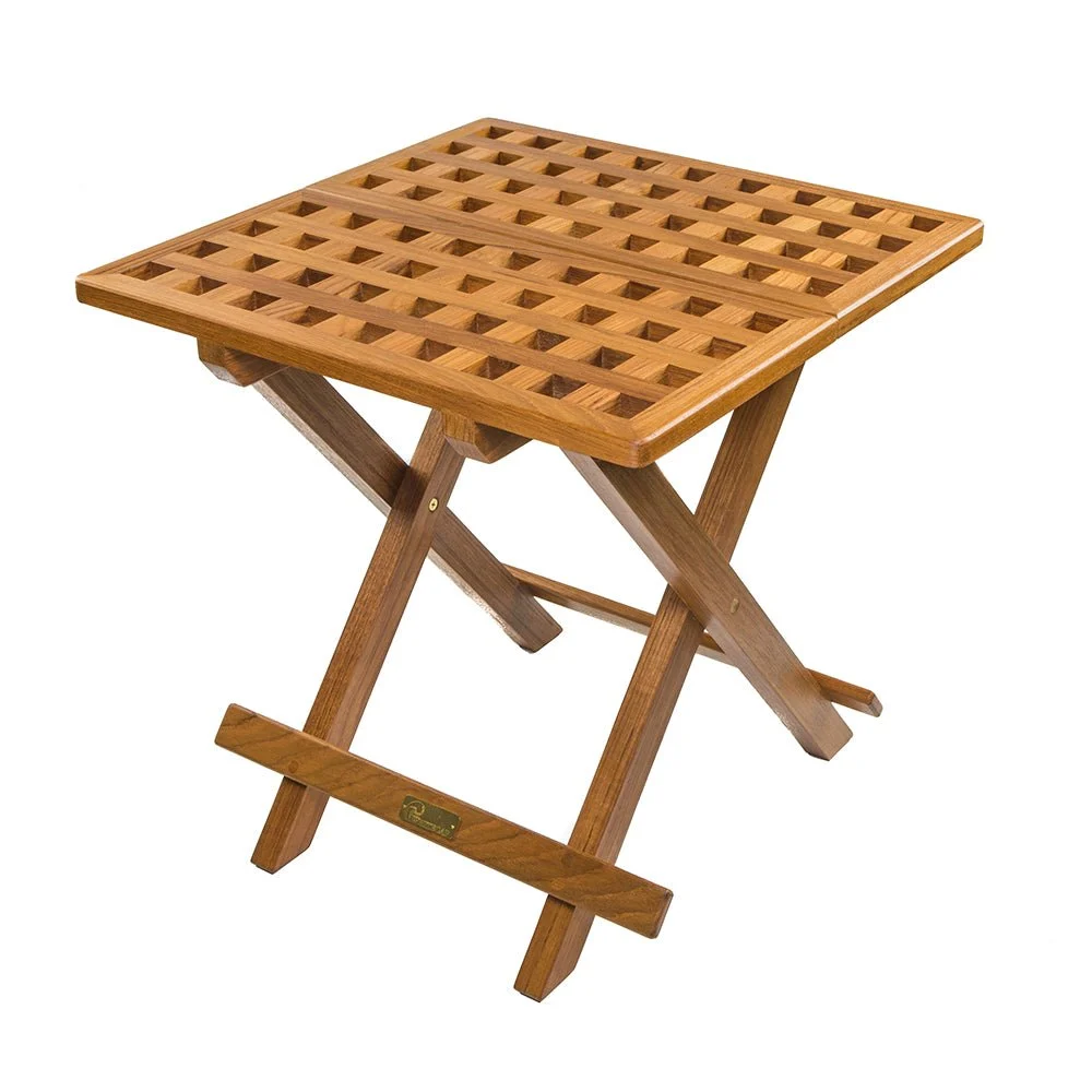 Whitecap Teak Grate Top Fold-Away Table – Marine Boat Replacement Part