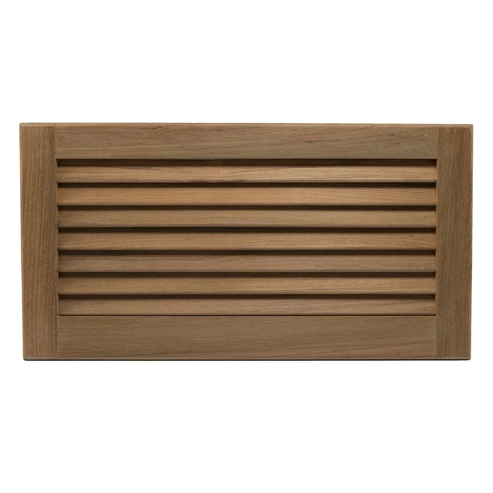 Whitecap Teak Louvered Insert - 9-3/8" x 18" x 3/4" – Marine Boat Replacement Part