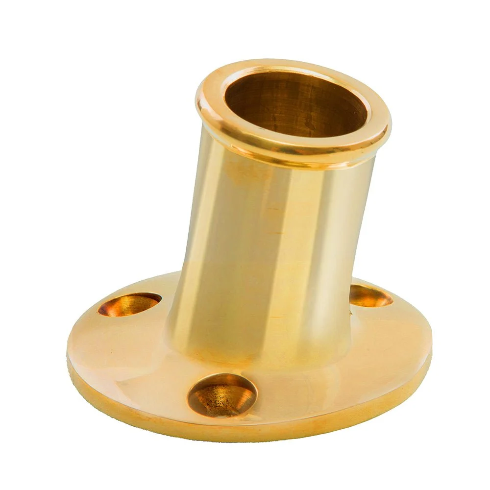 Whitecap Top-Mounted Flag Pole Socket Polished Brass - 3/4" ID – Marine Boat Replacement Part