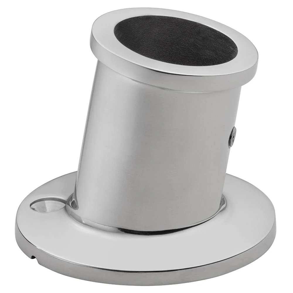 Whitecap Top-Mounted Flag Pole Socket - Stainless Steel - 1" ID – Marine Boat Replacement Part