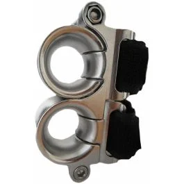 Wichard Double Fairlead - 25mm Diameter Stanchion W/Webbing - Velcro Stipe