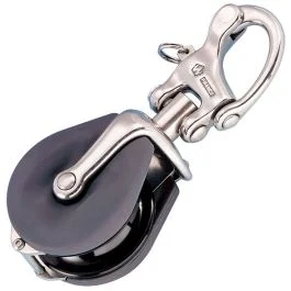 Wichard Snatch Block W/Snap Shackle - Max Rope Size 12mm (15/32")